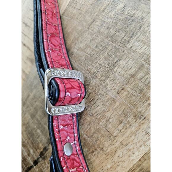 D’Onofrio Leather Designs Handcrafted Shoulder Bag Black Red USA - Picture 11 of 12